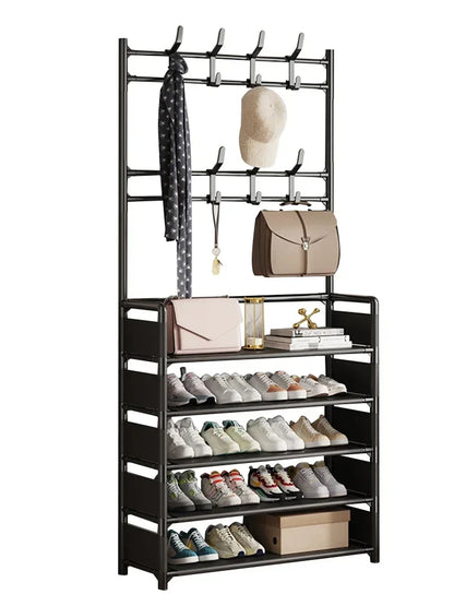 Clothes Hat Hangers Shoe Rack Multi-ayer Shoe Rack Simple Floor Shoes and Hat Racks Load-bearing Living Room Organizer Shelf