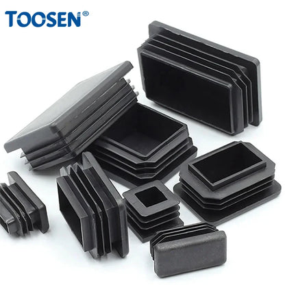 Plastic Rectangle Blanking End Caps Tube Pipe Inserts Plug Square Inner Plug 15x15mm 20x30mm Table Chair Furniture Foot Cover