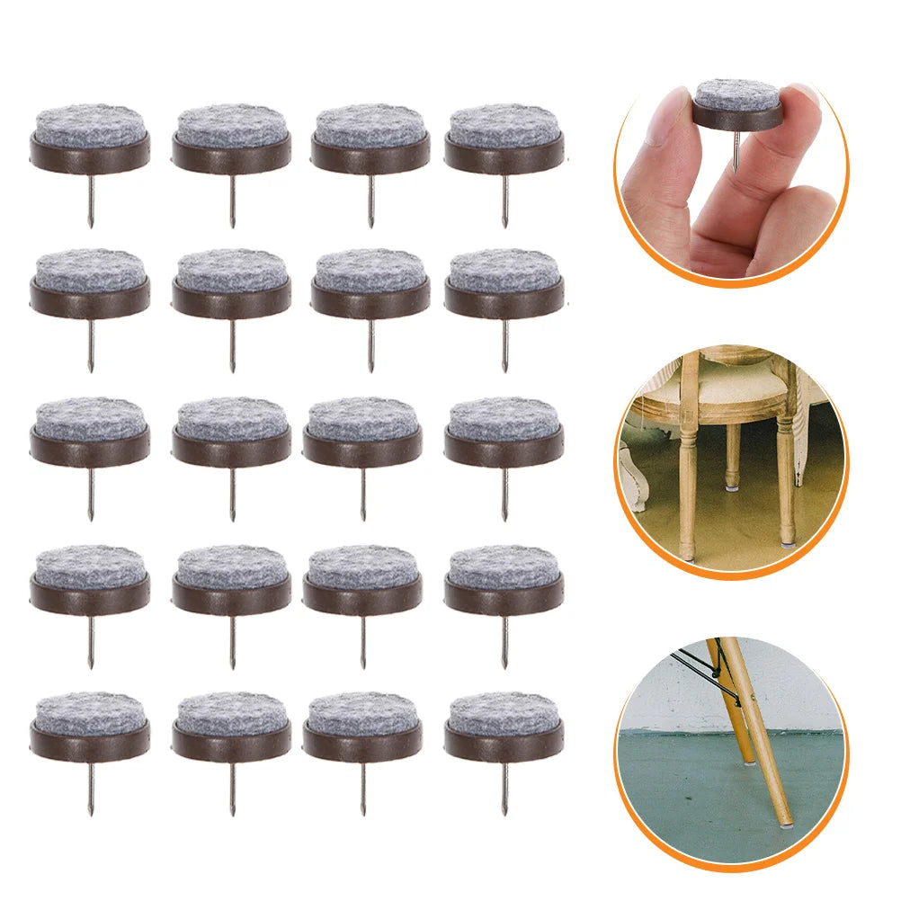 50pcs Anti 20mm Felt Furniture Pads for Hardwood Floors Chair Glides Noise Chair Leg Floor Protectors Absorbing Floor Protectors