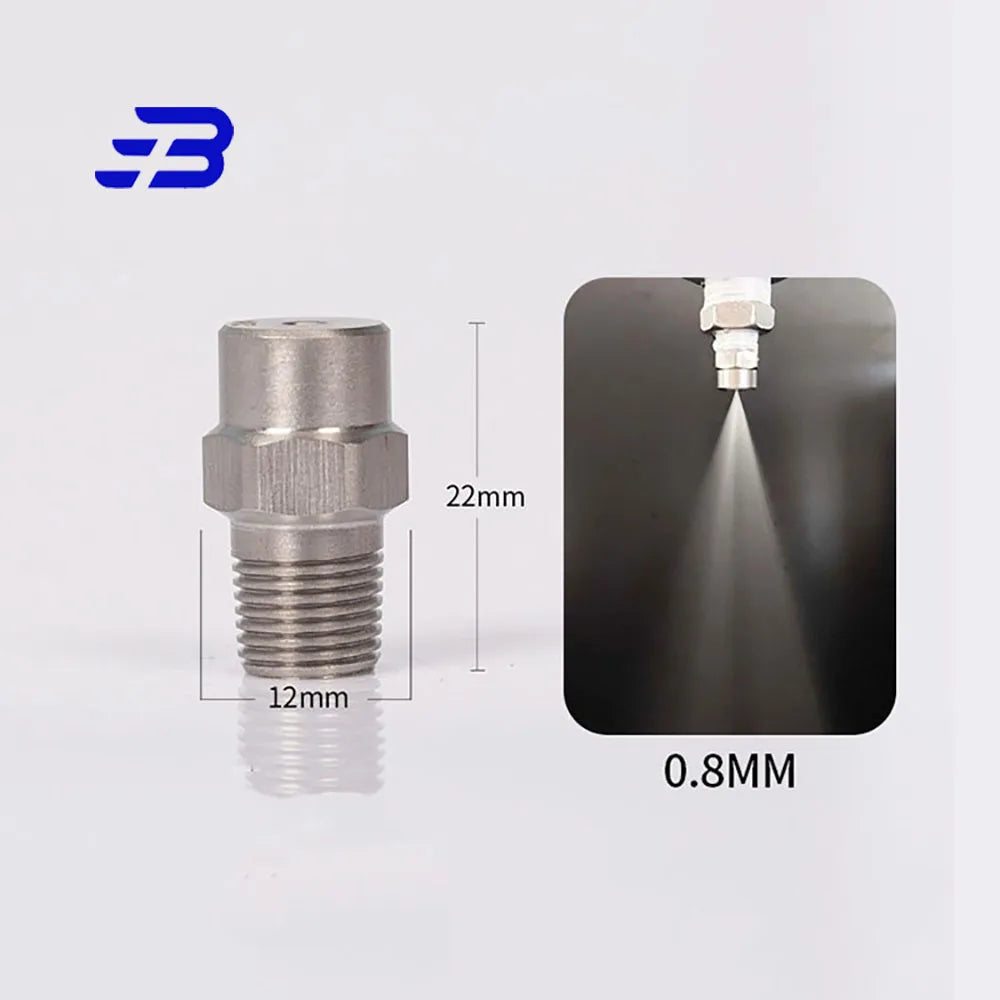 1/4" BB Type Low Flow Full Cone Cooling Spray Nozzle, Industrial Stainless Steel Standard Angle Spray Nozzle for Washing