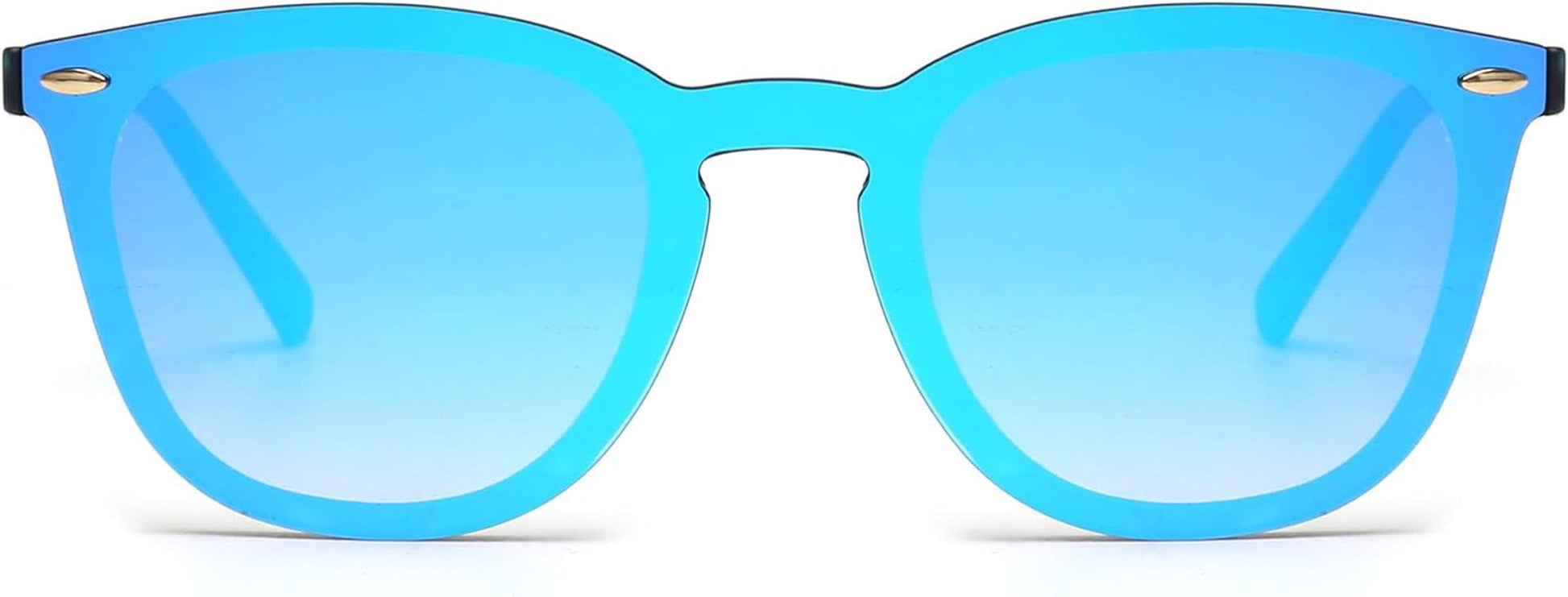 Trendy Rimless Mirrored Sunglasses Reflective Sun Glasses for Women Men