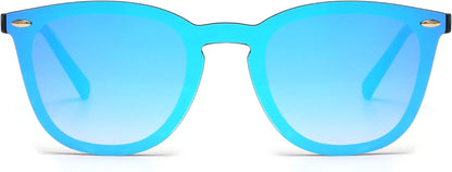 Trendy Rimless Mirrored Sunglasses Reflective Sun Glasses for Women Men