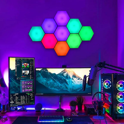 Touch Sensitive RGB Hexagon Lights LED Wall Panels USB Cellular