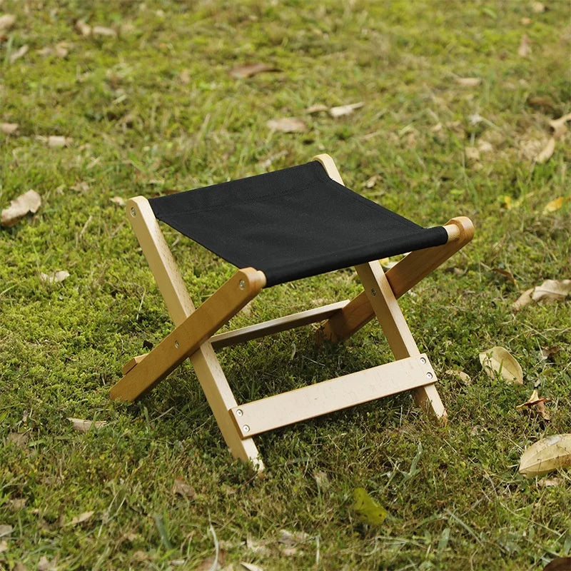 Outdoor Camping Chair Portable Stool Fishing Chair Matzah Picnic Art Raw Beech Wood Leisure Folding Small Stools