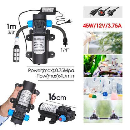 45W 0.2MM Gardening Atomizing Cooling System Quick Connection Nozzle Tee Watering Device Fine Spray Humidification Equipments