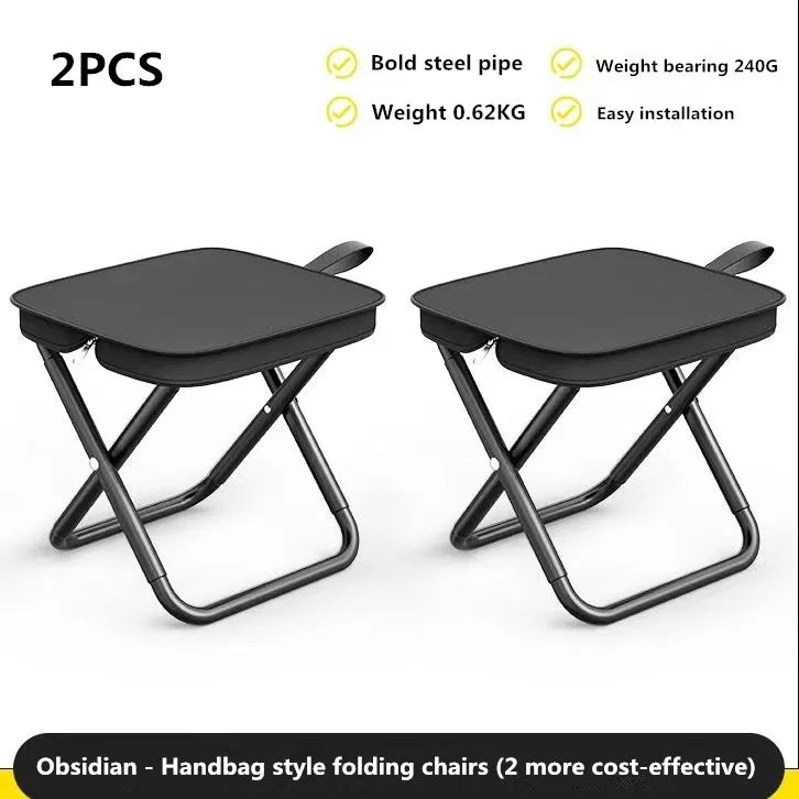 Portable multifunctional outdoor picnic camping folding chair, ultra light fishing stool, travel stool, fishing accessories